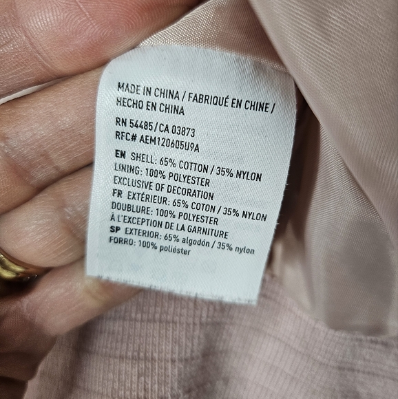 American Eagle Outfitters Lightweight Bomber Jacket Feminine Pale Pink Size S - Picture 7 of 9